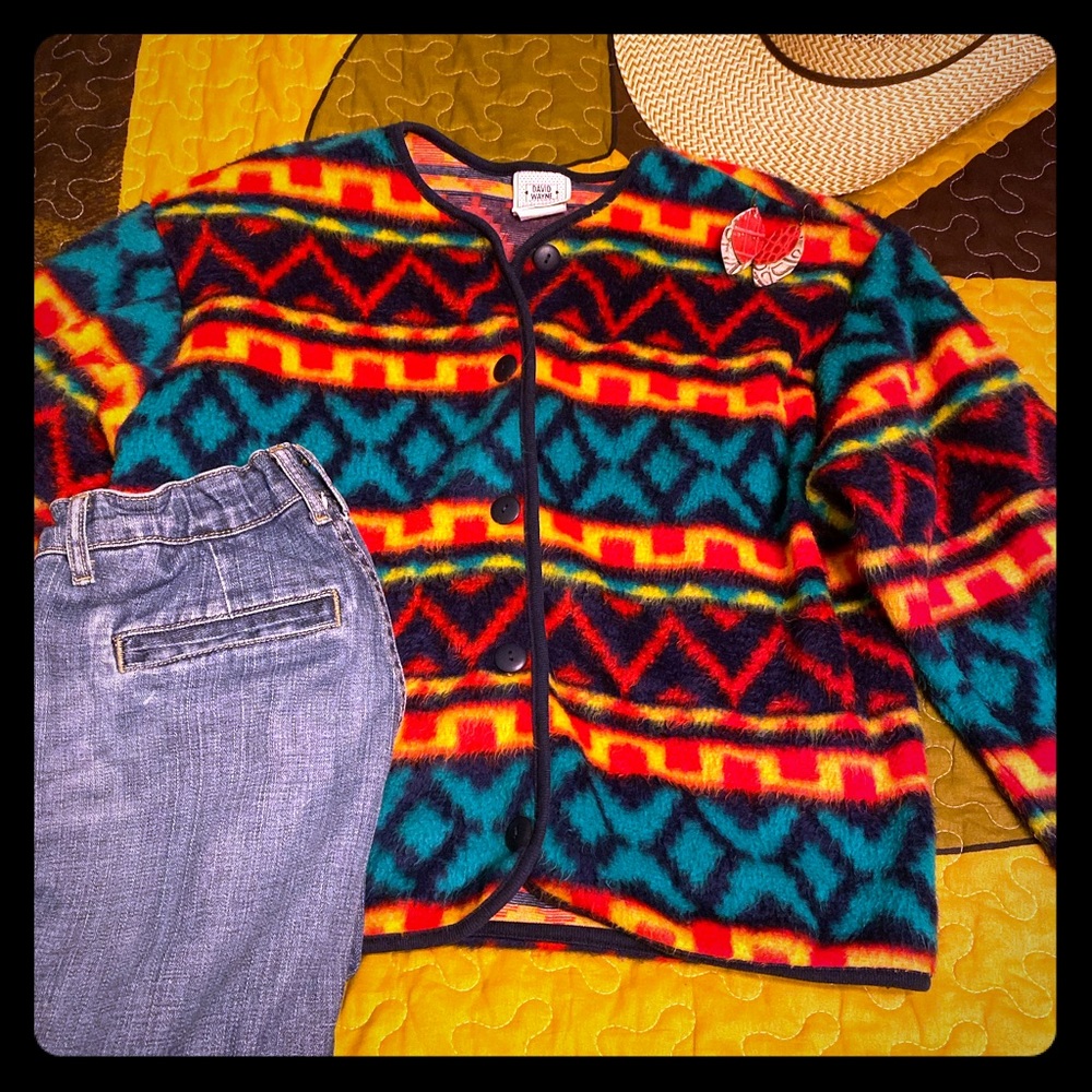 Furry Fleece chevron jacket